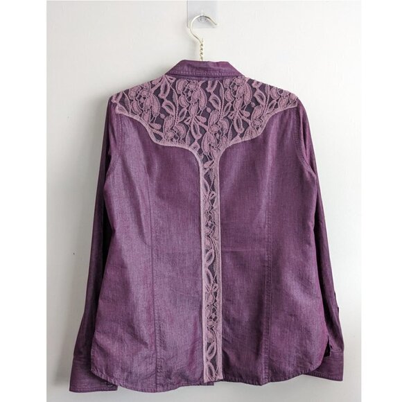 Noble Outfitters L/S Bluegrass Button Lace Overlay - Picture 6 of 8